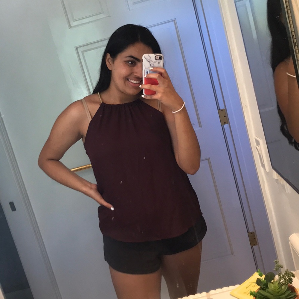 Burgundy Blouse